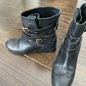 Kate spade black boots with bow size 9